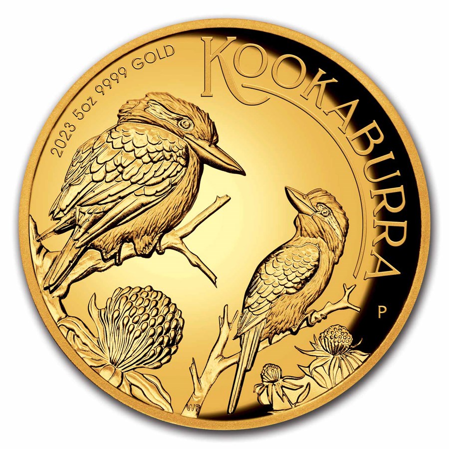 2023-P Australia 5 oz Gold Kookaburra Proof