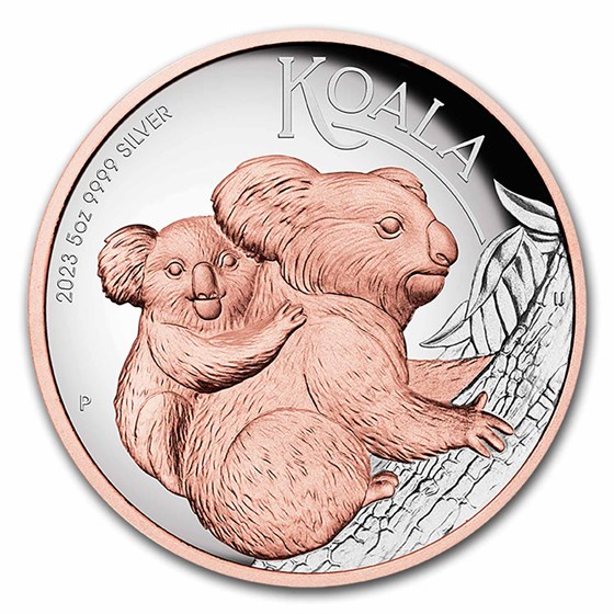2023-P Australia 5 oz Silver Gilded Koala Proof (High Relief) 2023-P Australia 5 oz Silver Gilded Koala Proof (High Relief)