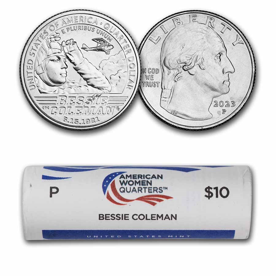 2023-P Bessie Coleman Women's Quarter 40-Coin BU Roll