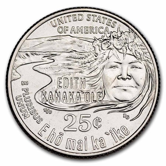 2023-P Edith Kanaka'ole American Women Qtr 40-Coin Roll 2023-P Edith Kanaka'ole American Women Qtr 40-Coin Roll