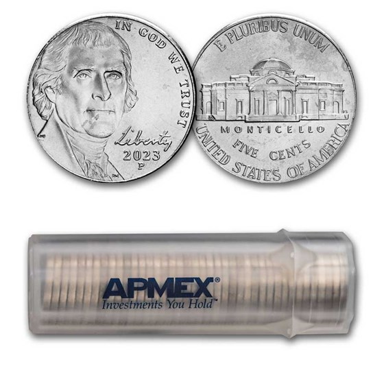 2023-P Jefferson Nickel 40-Coin Roll BU 2023-P Jefferson Nickel 40-Coin Roll BU