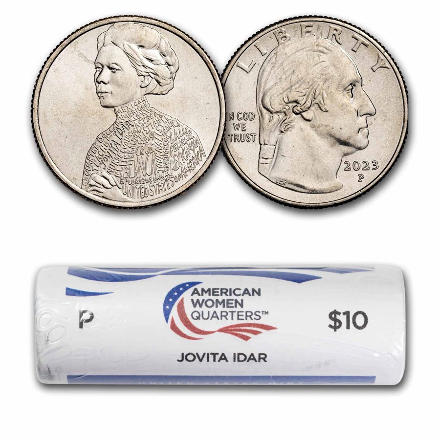 2023 P Jovita Idar American Woman Quarter Buy 2023-P Jovita Idar American Women Qtr 40-Coin Roll | APMEX