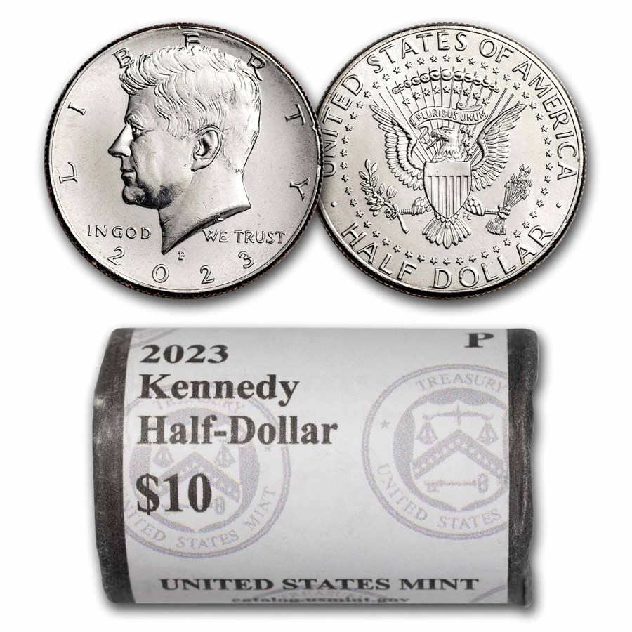 2023-P Kennedy Half Dollar 20-Coin Roll BU (Mint Wrapped)