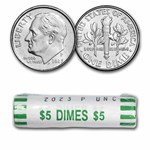 2023-P Roosevelt Dime 50-Coin Roll BU