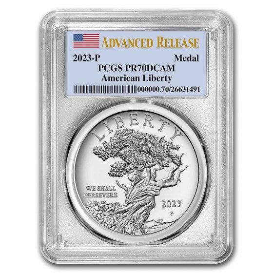 2023-P Silver American Liberty Medal PR-70 PCGS (AR) 2023-P Silver American Liberty Medal PR-70 PCGS (AR)