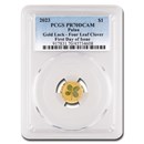 2023 Palau 1 gram Gold $1 Four-Leaf Clover PR-70 DCAM PCGS (FDI)