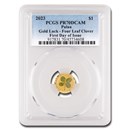 2023 Palau 1 gram Gold $1 Four-Leaf Clover PR-70 DCAM PCGS (FDI)