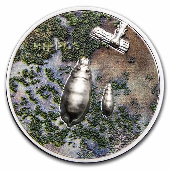 2023 Palau 1 oz Silver $5 Split Views: Hippo Ultra High Relief 2023 Palau 1 oz Silver $5 Split Views: Hippo Ultra High Relief