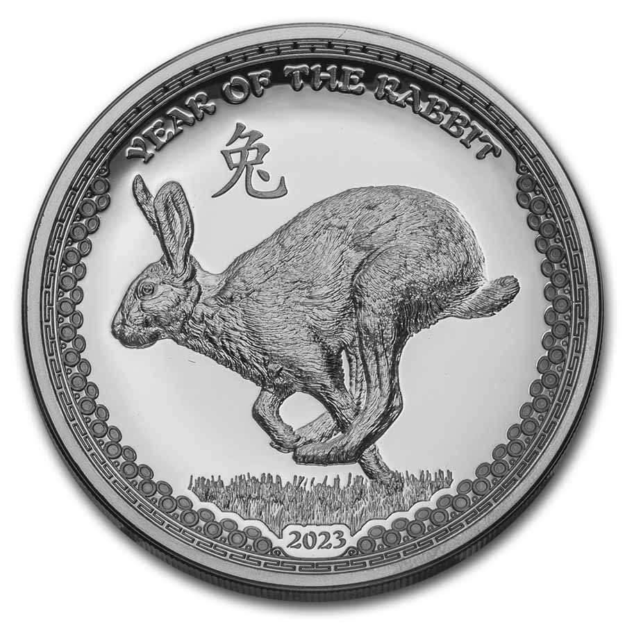 2023 Palau 1 oz Silver $5 Year of the Rabbit Ultra High Relief