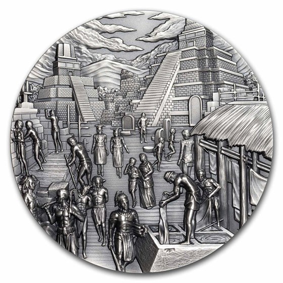2023 Palau 2 oz Antique Silver Lost Civilization: Mayans 2023 Palau 2 oz Antique Silver Lost Civilization: Mayans