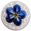 2023 Palau 2 oz Silver Flowers & Leaves; Forget-Me-Not