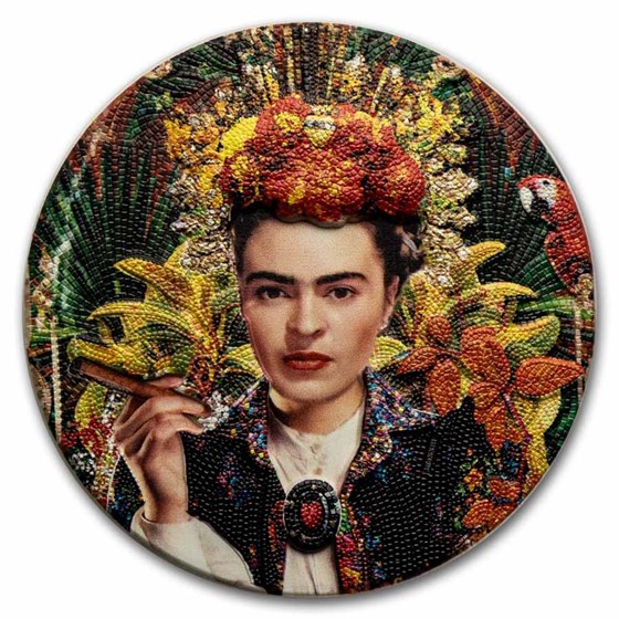 2023 Palau 3 oz Silver Great Micromosaic Passion II: Frida Kahlo