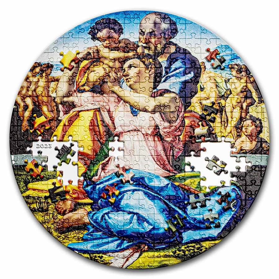 2023 Palau 3 oz Silver Micropuzzle: Doni Tondo by Michelangelo