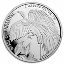 2023 Papua New Guinea 1 oz Silver Bird Of Paradise BU