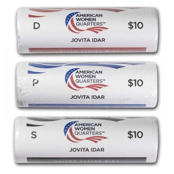 2023-PDS Jovita Idar American Women Qtr 40-Coin 3 Roll Set