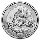 2023 RCM 2 oz Silver Ice Age of Canada Smilodon Sabre-tooth Cat