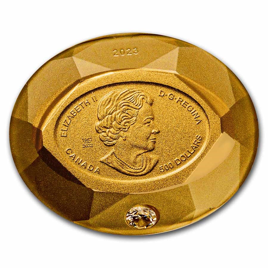 2023 RCM Proof Gold $500 Forevermark Black Label Oval Diamond
