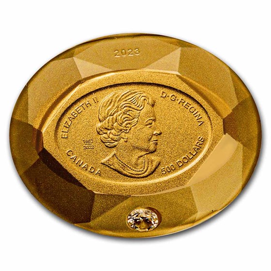 2023 RCM Proof Gold $500 Forevermark Black Label Oval Diamond