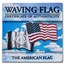2023 Republic of Cameroon 1 oz Silver 3D Waving American Flag