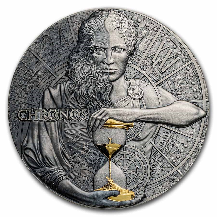 2023 Republic of Cameroon 2 oz Silver Dual Essence; Chronos
