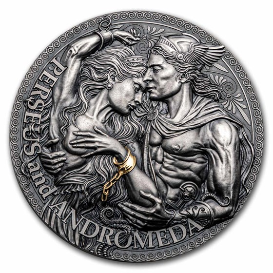 2023 Republic of Cameroon 2 oz Silver Perseus and Andromeda 2023 Republic of Cameroon 2 oz Silver Perseus and Andromeda