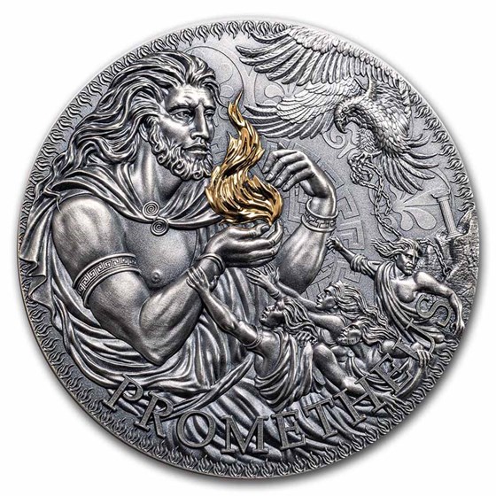 2023 Republic of Cameroon 3 oz Silver Greek Mythology; Prometheus 2023 Republic of Cameroon 3 oz Silver Greek Mythology; Prometheus