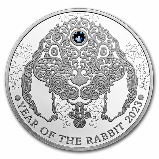 2023 Republic of Ghana 1/2 oz Silver Year of the Rabbit Proof 2023 Republic of Ghana 1/2 oz Silver Year of the Rabbit Proof
