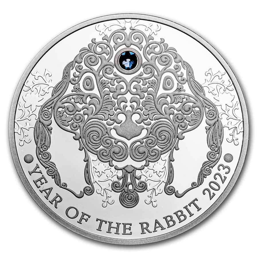 2023 Republic of Ghana 1/2 oz Silver Year of the Rabbit Proof