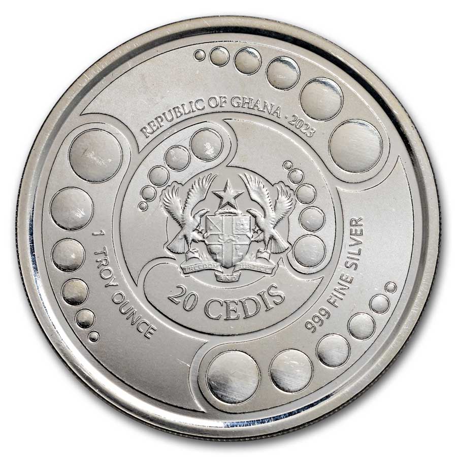 Buy 2023 Ghana 1 oz Silver 20 Cedis Space Alien BU | APMEX