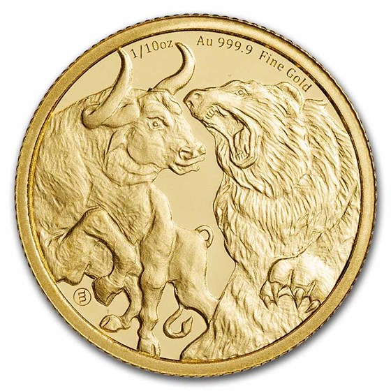 2023 Republic of Tchad 1/10 oz Gold Bull & Bear 2023 Republic of Tchad 1/10 oz Gold Bull & Bear