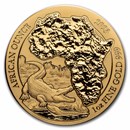 2023 Rwanda 1 oz Gold African Ounce Nile Crocodile BU