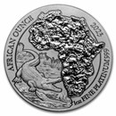 2023 Rwanda 1 oz Platinum African Ounce Nile Crocodile BU