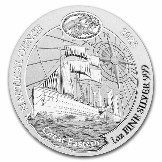 2023 Rwanda 1 oz Silver Nautical Ounce Great Eastern BU 2023 Rwanda 1 oz Silver Nautical Ounce Great Eastern BU