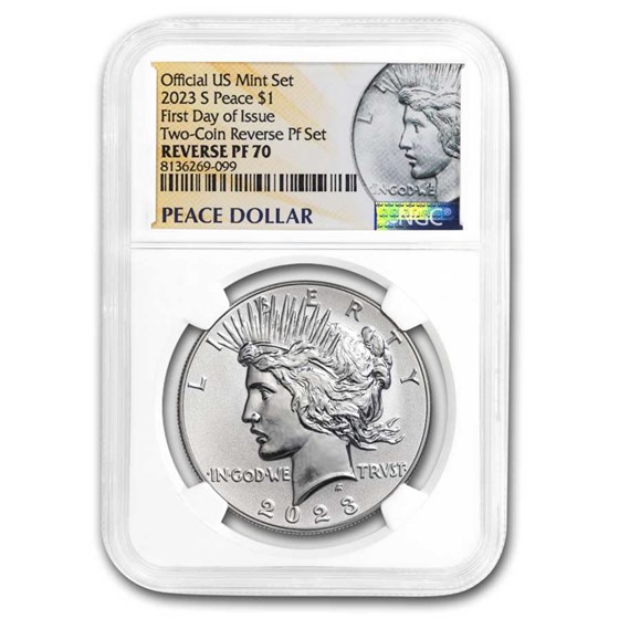 Buy 2023-S Morgan & Peace Dollar Reverse Set PF-70 | APMEX