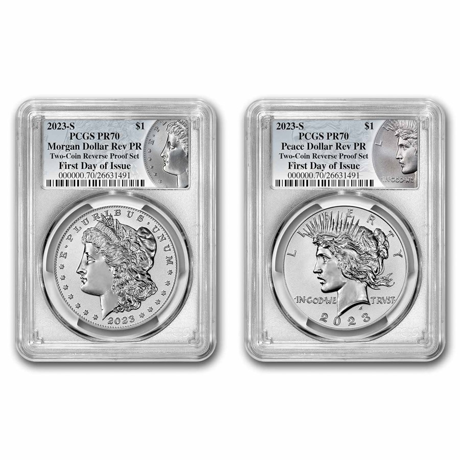 2023-S Morgan & Peace Rev Proof Set PR-70 PCGS (FDI,Morgan/Peace)