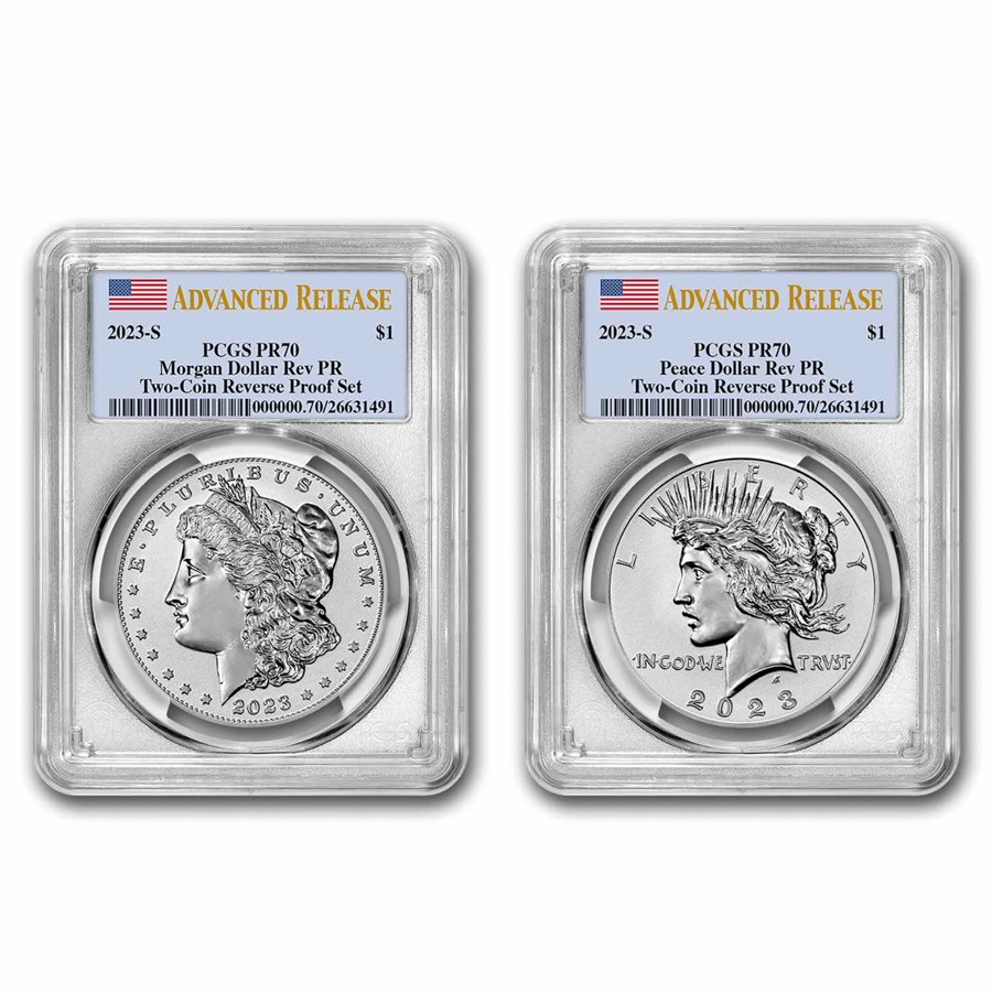 2023-S Morgan & Peace Reverse Proof Set PR-70 PCGS (AR)