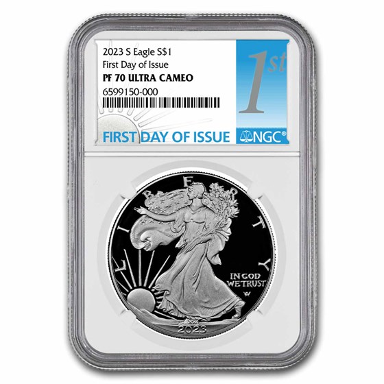 2023-S Proof Silver American Eagle PF-70 NGC (First Day of Issue) 2023-S Proof Silver American Eagle PF-70 NGC (First Day of Issue)