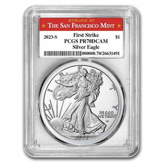 2023-S Proof Silver American Eagle PR-70 PCGS (FS, San Francisco) 2023-S Proof Silver American Eagle PR-70 PCGS (FS, San Francisco)