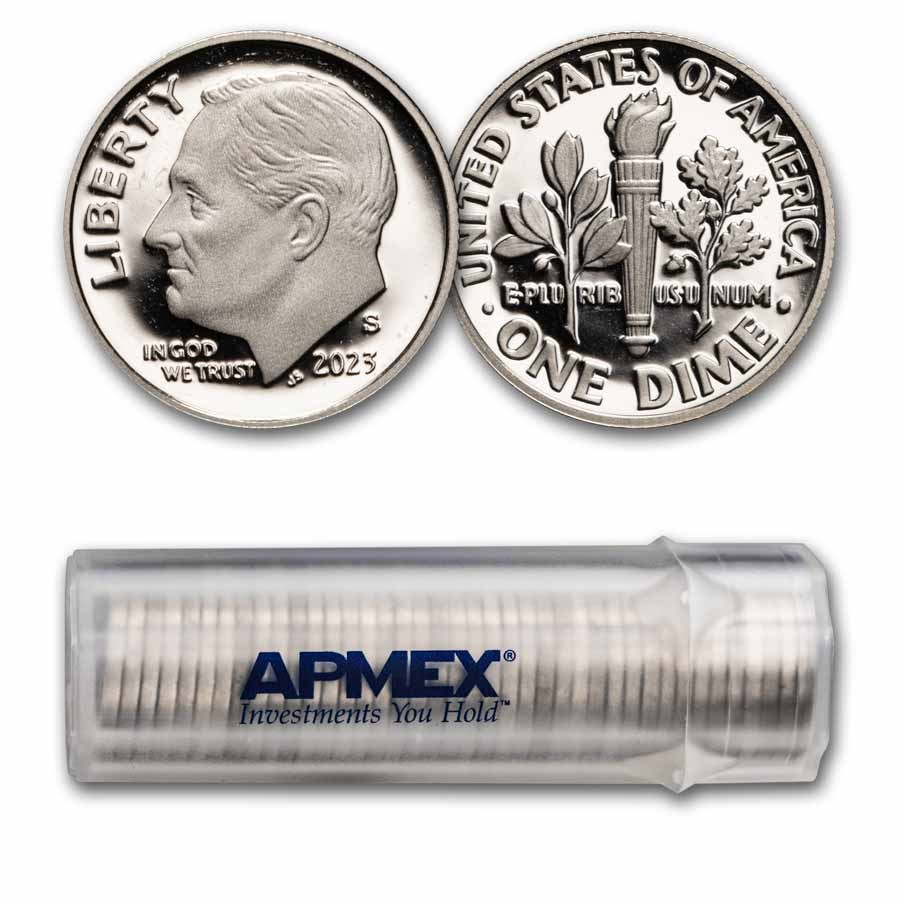 2023-S Roosevelt Dime 50-Coin Roll Proof