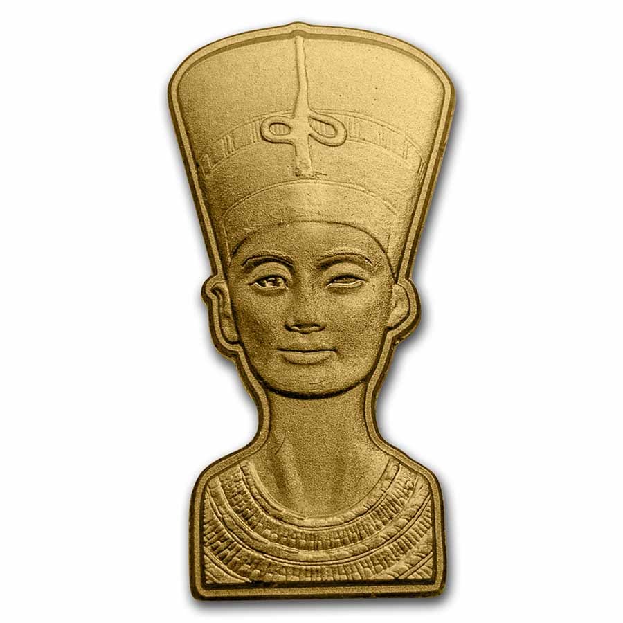 2023 Samoa 1 gram Gold Nefertiti Shaped Coin