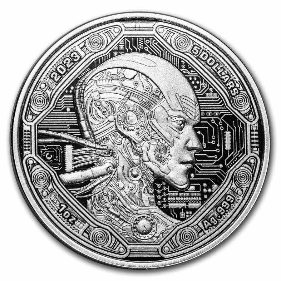 Buy 2023 Samoa 1 oz Silver Artificial Intelligence AI Cyborg | APMEX