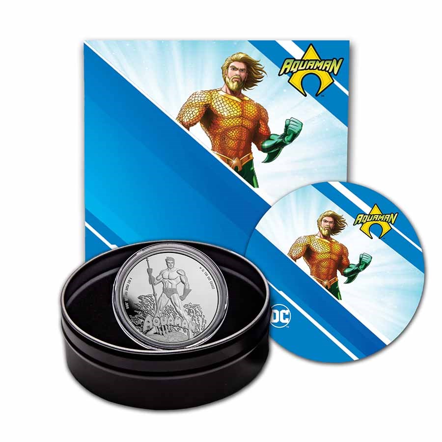 2023 Samoa 1 oz Silver DC Comics Aquaman Proof