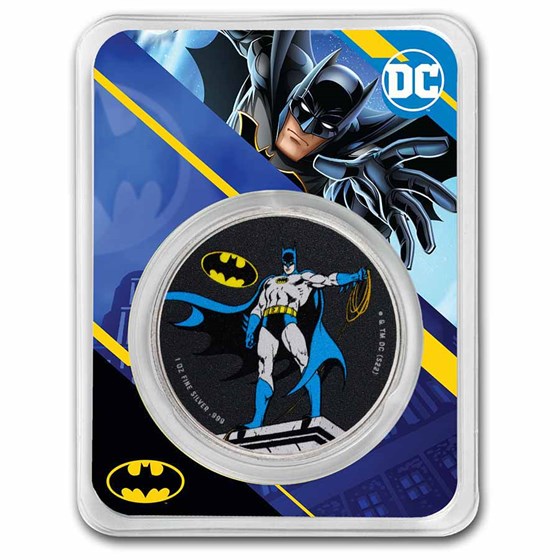 2023 Samoa 1 oz Silver DC Comics Batman Colorized with TEP 2023 Samoa 1 oz Silver DC Comics Batman Colorized with TEP