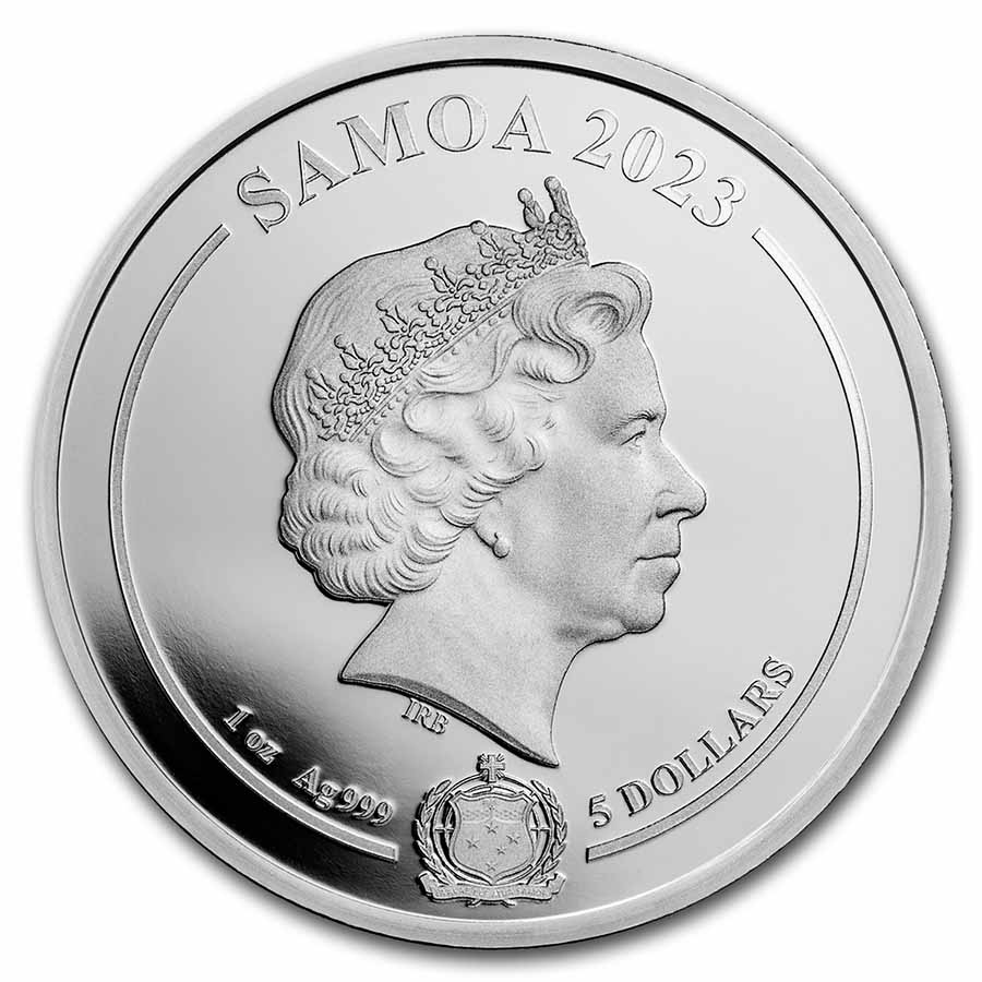 2023 Samoa 1 oz Silver Looney Tunes Road Runner Colorized w/ TEP