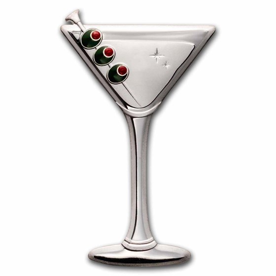 2023 Samoa 10 gram Silver Cocktail: Martini Shaped Coin 2023 Samoa 10 gram Silver Cocktail: Martini Shaped Coin