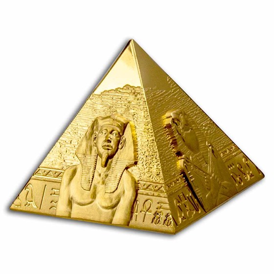 2023 Samoa 5 oz Gold Pyramid of Giza Shaped Coin 2023 Samoa 5 oz Gold Pyramid of Giza Shaped Coin
