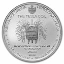 2023 Serbia 1 oz Silver 100 Dinar Tesla: Tesla Coils