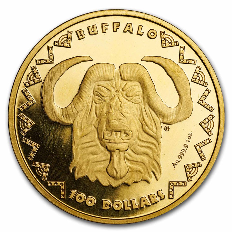 2023 Sierra Leone 1 oz Gold $100 Big Five: Buffalo BU