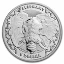 2023 Sierra Leone 1 oz Silver $1 Big Five: Elephant BU