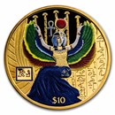 2023 Sierra Leone 1 oz Silver Gilded Egyptian Gods: Isis